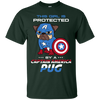 Nice Pug T Shirts - This Girl Is Protected By Captain America Pug