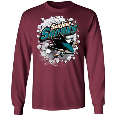 Colorful Earthquake Art San Jose Sharks T Shirt