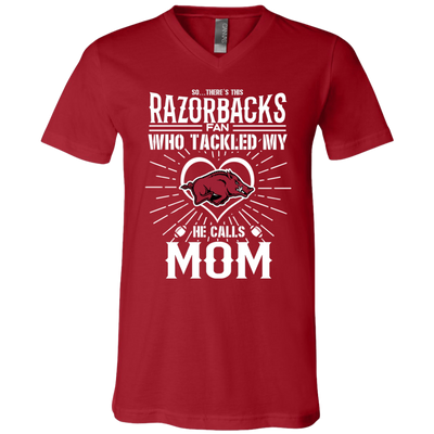 He Calls Mom Who Tackled My Arkansas Razorbacks T Shirts