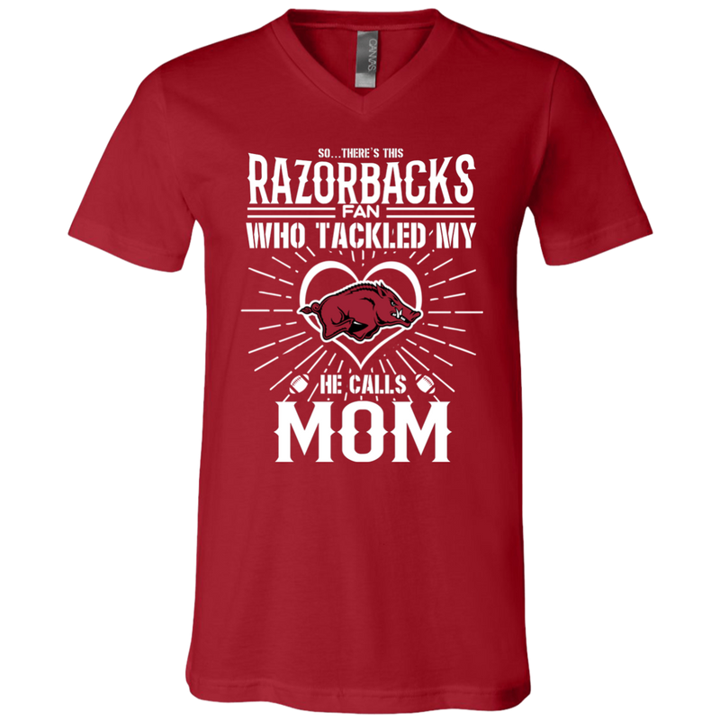 He Calls Mom Who Tackled My Arkansas Razorbacks T Shirts