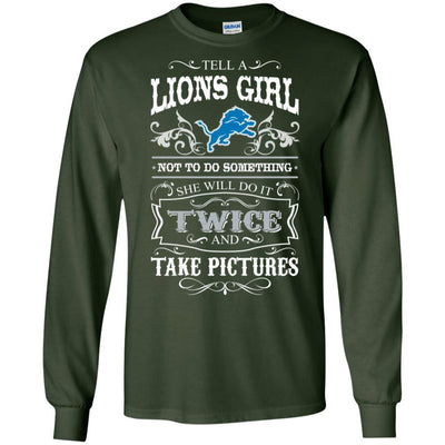 She Will Do It Twice And Take Pictures Detroit Lions T Shirt