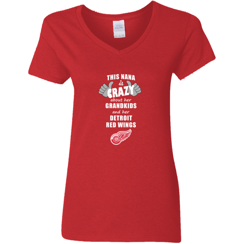 This Nana Is Crazy About Her Grandkids And Her Detroit Red Wings T Shirts