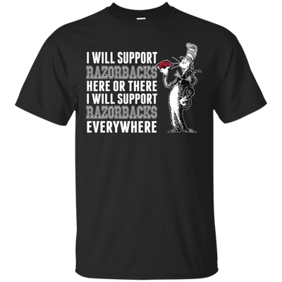 I Will Support Everywhere Arkansas Razorbacks T Shirts