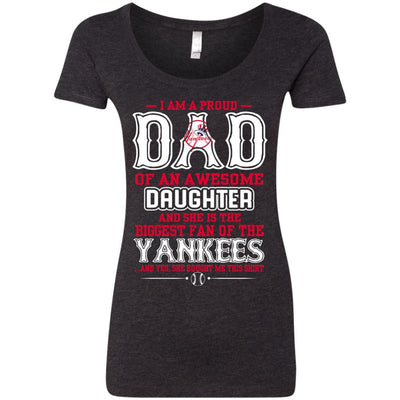 Proud Of Dad Of An Awesome Daughter New York Yankees T Shirts