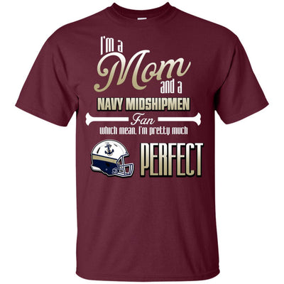 Cool Pretty Perfect Mom Fan Navy Midshipmen T Shirt