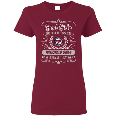 Good Girls Go To Heaven Washington Nationals Girls T Shirts