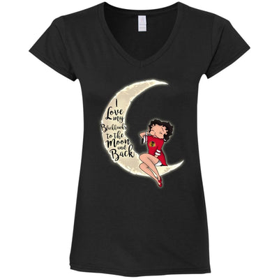 BB I Love My Chicago Blackhawks To The Moon And Back T Shirt - Best Funny Store