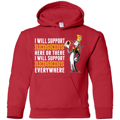 I Will Support Everywhere Washington Redskins T Shirts