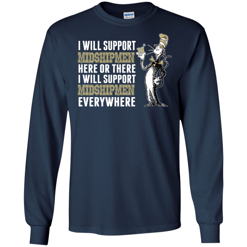I Will Support Everywhere Navy Midshipmen T Shirts