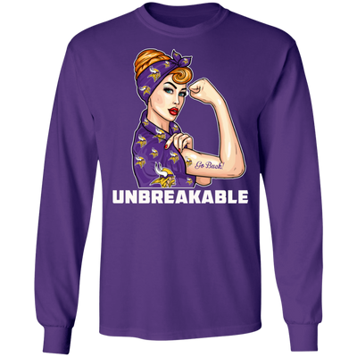 Beautiful Girl Unbreakable Go Minnesota Vikings T Shirt