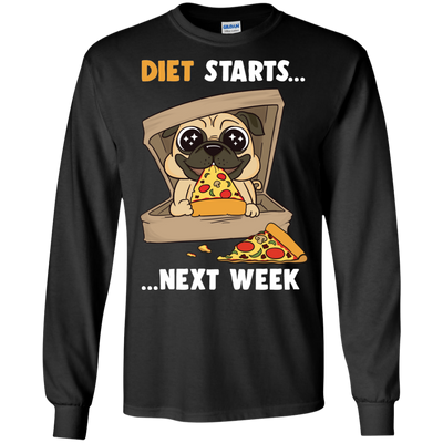 Diet Starts Next Week Pug T Shirts