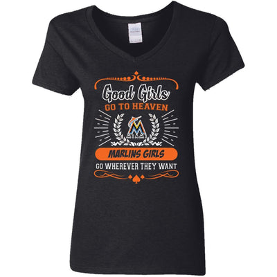 Good Girls Go To Heaven Miami Marlins Girls T Shirts