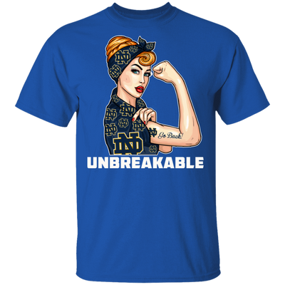 Beautiful Girl Unbreakable Go Notre Dame Fighting Irish T Shirt