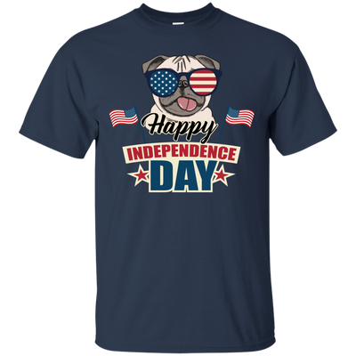 Happy Independence Day Pug T Shirts V1