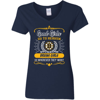 Good Girls Go To Heaven Boston Bruins Girls T Shirts