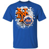 Colorful Earthquake Art New York Mets T Shirt