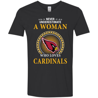 Never Underestimate A Woman Who Loves Arizona Cardinals Sweaters