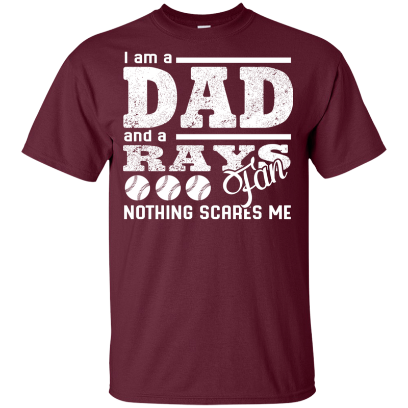 I Am A Dad And A Fan Nothing Scares Me Tampa Bay Rays T Shirt