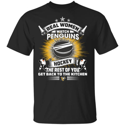 Funny Gift Real Women Watch Pittsburgh Penguins T Shirt