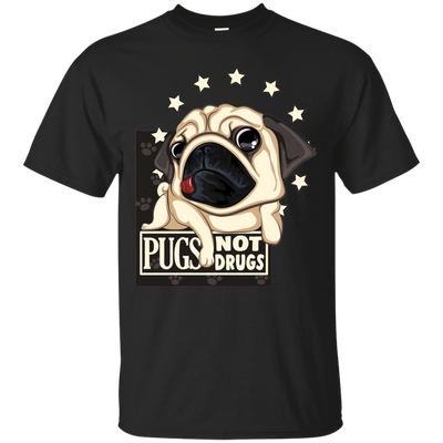 Lovely Black Gift For Collection Dog T Shirts Pugs Not Drugs V2