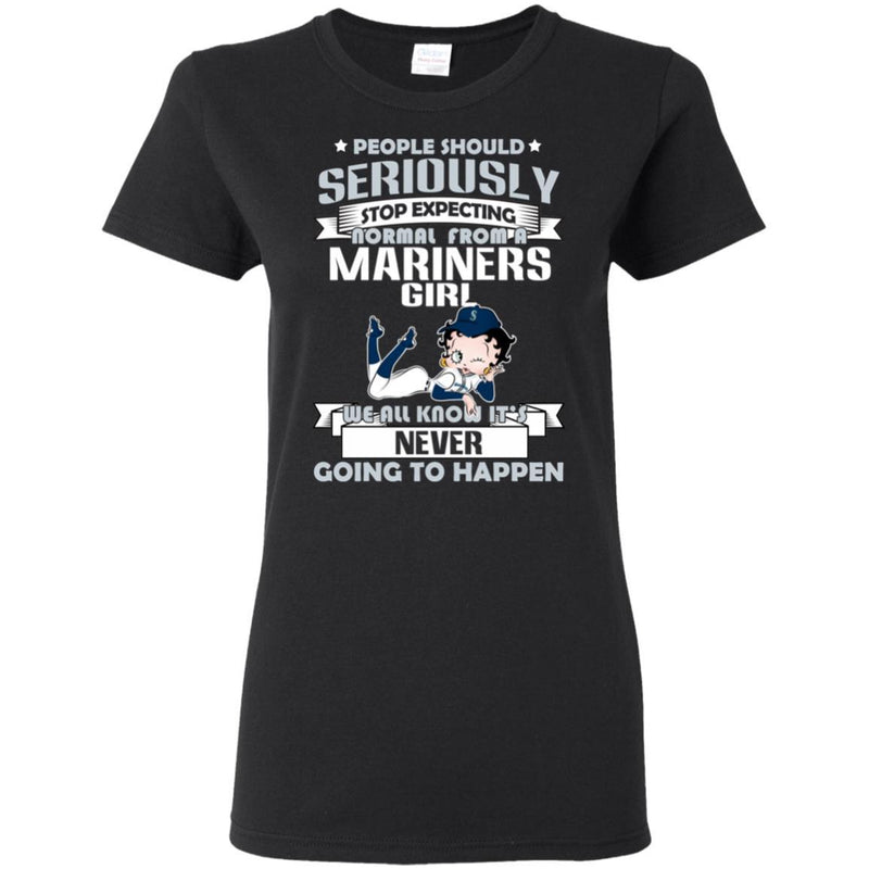People Should Seriously Stop Expecting Normal From A Seattle Mariners Girl T Shirt