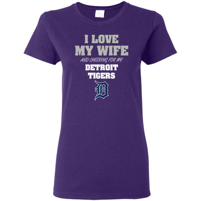I Love My Wife And Cheering For My Detroit Tigers T Shirts
