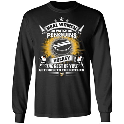 Funny Gift Real Women Watch Pittsburgh Penguins T Shirt