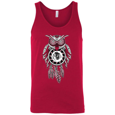 Dreamcatcher Owl Chicago Blackhawks T Shirt