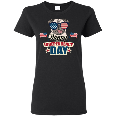 Happy Independence Day Pug T Shirts V1