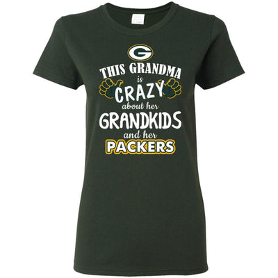 Funny This Grandma Is Crazy About Her Grandkids And Her Packers T Shirts