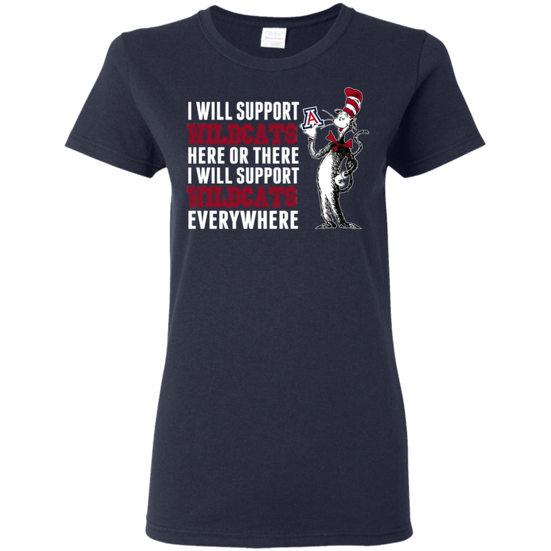 I Will Support Everywhere Arizona Wildcats T Shirts