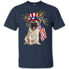 Independence Day Pug T Shirts