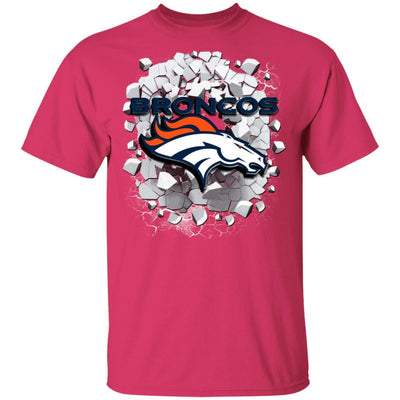 Colorful Earthquake Art Denver Broncos T Shirt