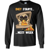 Diet Starts Next Week Pug T Shirts