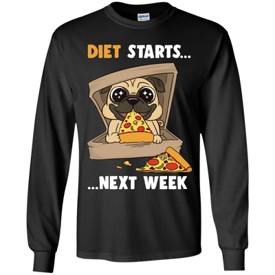 Diet Starts Next Week Pug T Shirts