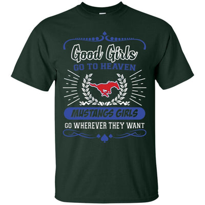 Good Girls Go To Heaven SMU Mustangs Girls T Shirts