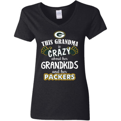 Funny This Grandma Is Crazy About Her Grandkids And Her Packers T Shirts