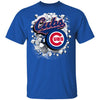 Colorful Earthquake Art Chicago Cubs T Shirt