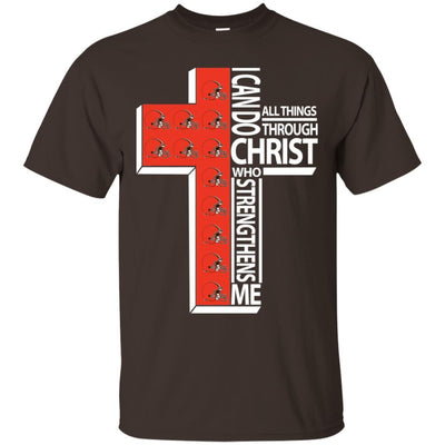 Gorgeous I Can Do All Things Through Christ Cleveland Browns T Shirts