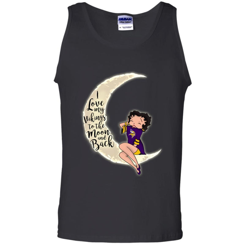 BB I Love My Minnesota Vikings To The Moon And Back T Shirt
