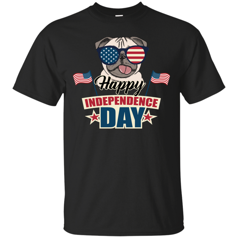 Happy Independence Day Pug T Shirts V1