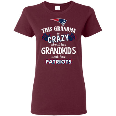 Funny This Grandma Is Crazy About Her Grandkids And Her Patriots T Shirts