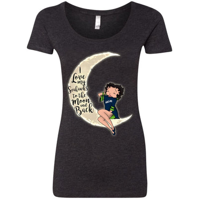 BB I Love My Seattle Seahawks To The Moon And Back T Shirt - Best Funny Store