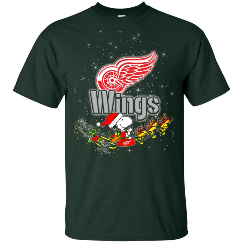 Snoopy Christmas Detroit Red Wings T Shirts