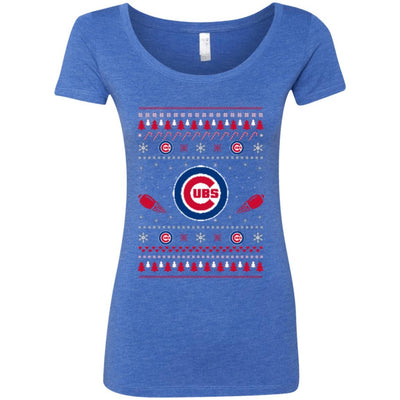 Chicago Cubs Stitch Knitting Style Ugly T Shirts WNG