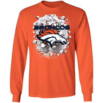 Colorful Earthquake Art Denver Broncos T Shirt