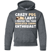 Crazy Pug Lady T Shirts