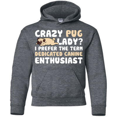 Crazy Pug Lady T Shirts