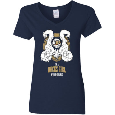 Anaheim Ducks Girl Win Or Lose T Shirts