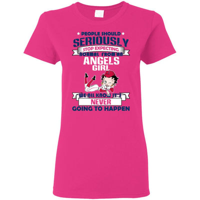 People Should Seriously Stop Expecting Normal From A Los Angeles Angels Girl T Shirt